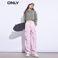 ONLY休闲气质短款翻领落肩长袖针织衫女|123124061 XS (155) 76A