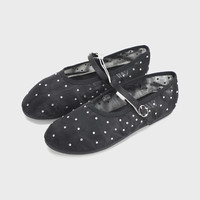 女童贴钻一字带甜美可爱休闲百搭单鞋