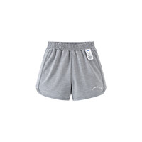 迷你巴拉 MINI BALA 巴拉夏季男童女童吸湿速干弹力透气宽松短裤2025 中花灰00502