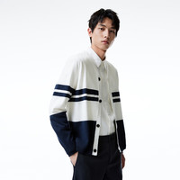 杰克·琼斯（JACK&JONES）秋冬新款男士毛衣简约宽松舒适慵懒条纹设计针织衫上衣男装 A06 常规