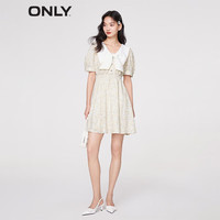 ONLY时尚百搭印花翻领收腰短款连衣裙女|123207055 H55 丽丽印花碎花 S (160) 80A 160/80A/S