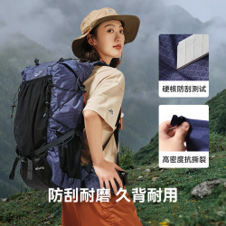 伯希和 户外登山包背包骑行轻便徒步大容量旅行包双肩包16202506灰40L 岩石灰