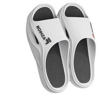 FOURDATRY 2024拖鞋男潮外穿厚底防滑防臭踩屎感居家外出沙滩凉拖鞋女 白黑 44