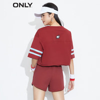 ONLY时尚休闲圆领套头字母短款短袖T恤女|123101088 XS (155) 76A