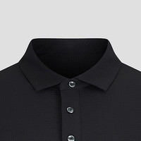 七匹狼短袖T恤夏季男打底衫通勤百搭休闲翻领T恤衫男 001(黑色) XL 175/92A