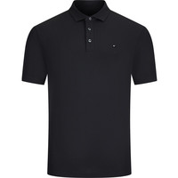 七匹狼短袖T恤夏季男打底衫通勤百搭休闲翻领T恤衫男 001(黑色) M 165/84A