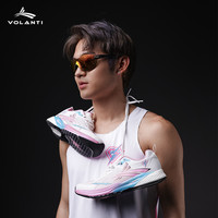 沃兰迪911梦幻闪电跑步鞋全掌纯碳GL联名体测短跑竞速训练鞋 白紫色 36