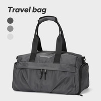 轻骑者手提旅行包男士大容量运动包包干湿分离短途旅游包行李包女款 灰色小号-干湿分离/独立鞋仓