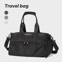 轻骑者手提旅行包男士大容量运动包包干湿分离短途旅游包行李包女款 黑色小号-干湿分离/独立鞋仓