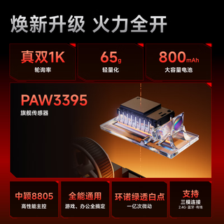  EWEADN/前行者 三模轻量化 有线无线鼠标  月白