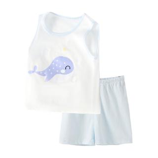 舒贝怡 儿童夏装套装2025男女宝宝衣服儿童背心短裤两件套夏季