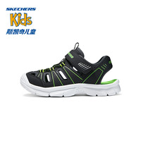  SKECHERS/斯凯奇 儿童凉鞋  黑色/柠檬色/BKLM 32码