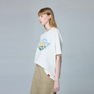 dickies经典印花LOGO短袖T恤 趣味百搭男女同款 DK0A88AW 奶油色 2XL