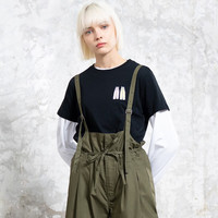 dickies短袖 绣花徽章短袖T恤 女式舒适棉面料Tee t恤女DK008821 黑色 XL