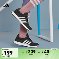 adidas 阿迪达斯 RUN 60s 2.0复古休闲跑步风运动鞋女子阿迪达斯官方轻运动 黑/白