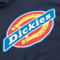 dickies 卫衣男女同款城市轻户外大logo印花连帽卫衣DK007060 黑色 S