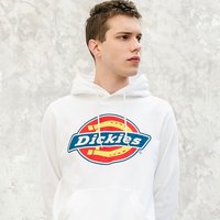 dickies 卫衣男女同款城市轻户外大logo印花连帽卫衣DK007060 白色 M