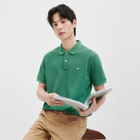 七匹狼短袖T恤夏季男大眼珠净色多彩POLO亲肤舒适通勤休闲多色上衣 205(草绿) S 160/80A