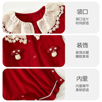 班喜迪婴儿衣服夏季婴幼儿连体衣百天周岁女宝宝礼服薄款哈衣夏装