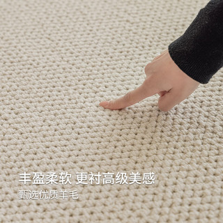 卡提菲亚羊毛地毯客厅高级感沙发茶几毯卧室毯可 SY-驼色 1.6*2.4米