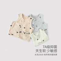 巴厘小猪婴儿马甲小月龄坎肩春秋季幼儿外穿开衫儿童纯棉上衣春款宝宝背心 蜓蜓玉立 80