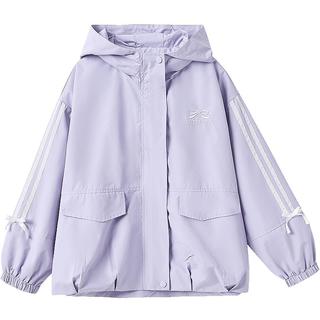 笛莎童装女童外套2025春季大童女孩儿童洋气连帽防风上衣