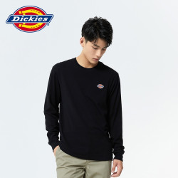 Dickies 经典三色logo长袖T恤休闲上衣龙年红色010983 Y 黑色 L