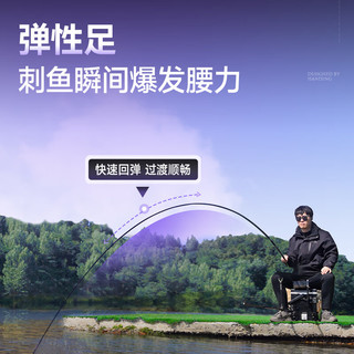汉鼎龙版速战极综合鱼竿手竿碳纤维台钓竿钓鱼杆超轻手杆鲢鳙竿 4.5m