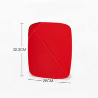 英国Joseph Joseph 可折叠切菜板轻便收纳厨房砧板防滑宝宝辅食 红色