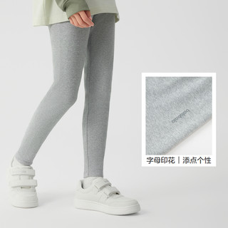 巴拉巴拉童装女童长裤2025春装儿童打底裤百搭印花裤子薄款潮 深花灰00102