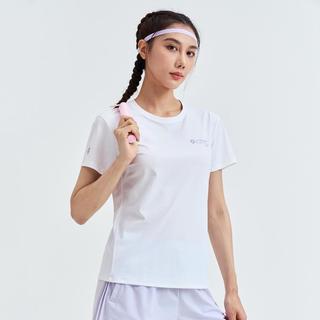 特步 XTEP运动短袖T恤女夏季薄款舒适透气圆领T恤运动上衣