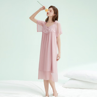 芬腾睡裙女2025夏优雅宫廷风薄纱性感家居服睡衣母亲节送妈妈