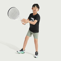 安踏儿童男童针织短袖衫2025夏季柔软亲肤中大童纯棉短袖T恤