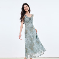 【2025年春季款】气质时尚裙子女通勤百搭荷叶领设计连衣裙