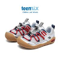 天美意男童运动鞋2025春季儿童网面软底跑步鞋一脚蹬防滑鞋子 苍葭绿 单网春夏款 29码