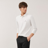 Navigare意大利小帆船春季灰色保罗polo衫男长袖休闲翻领T恤 M 暗夜黑