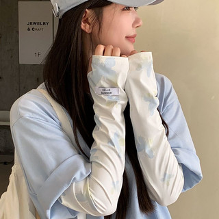 冰丝凉感宽松防晒袖套女2025防紫外线夏季骑行开车护手臂冰袖