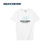 Skechers斯凯奇夏t恤男女同款简约打底衫款上衣运动休闲短袖 160/80A/XS