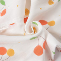 戴维贝拉（DAVE＆BELLA）夏装儿童裤子婴儿女宝宝长裤女童洋气防蚊裤小童薄款夏天休闲裤 米白底印花 120 cm(身高110-120cm)