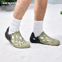 MERRELL 户外洞洞鞋HYDRO MOC毒液透气轻便溯溪洞洞鞋男沙滩凉鞋灰绿42