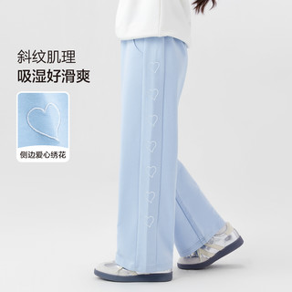 左西女童裤子春秋款儿童洋气直筒阔腿裤2025中大童春季运动裤