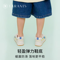 泰兰尼斯春夏儿童运动鞋透气网面男童软底跑步鞋女童轻便休闲鞋 灰色 23码