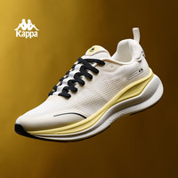 Kappa卡帕男鞋跑步鞋透气缓震2025春季轻便软底运动鞋子男训练户外 冬日白 42
