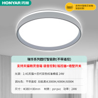 88VIP：鸿雁 瑞华系列 HLXD140-204570 吸顶灯 24W 无极调光调色 暖白色