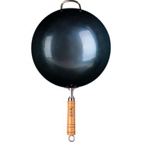 陈枝记铁锅熟铁炒锅家用无涂层老式炒菜锅不易粘燃气灶已开锅 32cm无耳单锅+锅盖