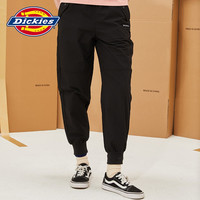 会员专享：Dickies 休闲裤 女秋冬简约百搭纯色束脚裤下装休闲长裤10294 黑色 28