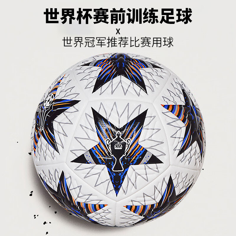 wade中考梅西纪念版同款足球5号儿童小男孩比赛踢球 【高档礼盒】555A五星波纹5号