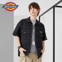 Dickies 短袖衬衫男 缝线工装衬衫 DK010174 黑色 M