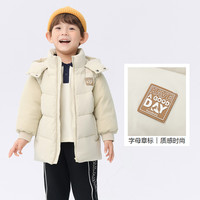 巴拉巴拉童装儿童棉衣男童宝宝外套秋冬日常百搭衣服 烟灰卡50524