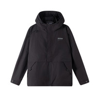 探路者软壳衣户外防风防小雨保暖徒步登山外套TAEEAL81519 黑色 2XL